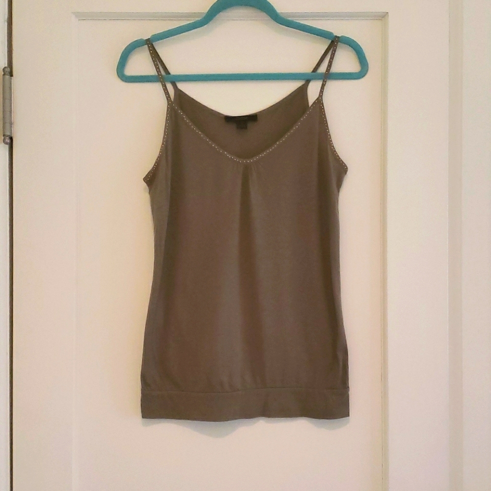 Women's tank top with metallic embellishment